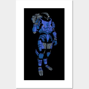 MASS EFFECT GARRUS SILHOUETTE Posters and Art